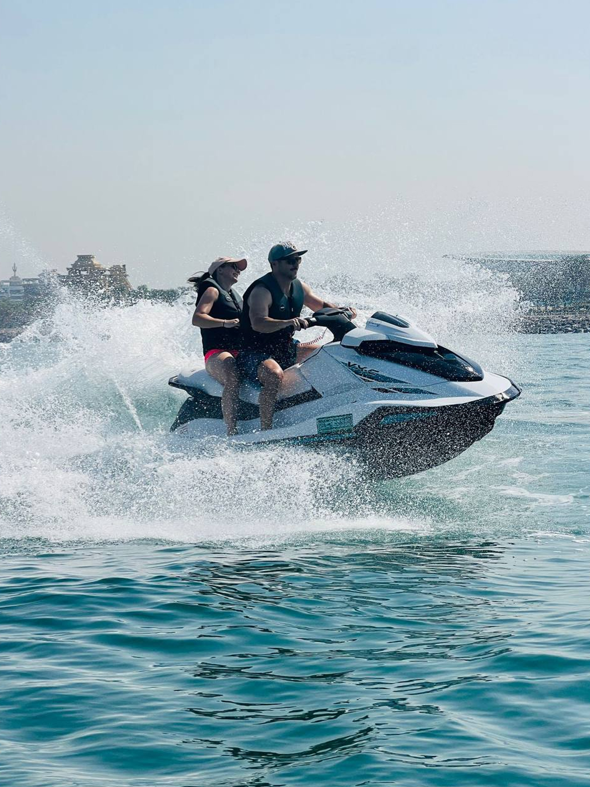 Jet ski rental ride with Dubai skyline views